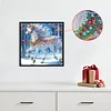 Diamond Painting-DIY Crystal Rhinestone White Horse in the Snow