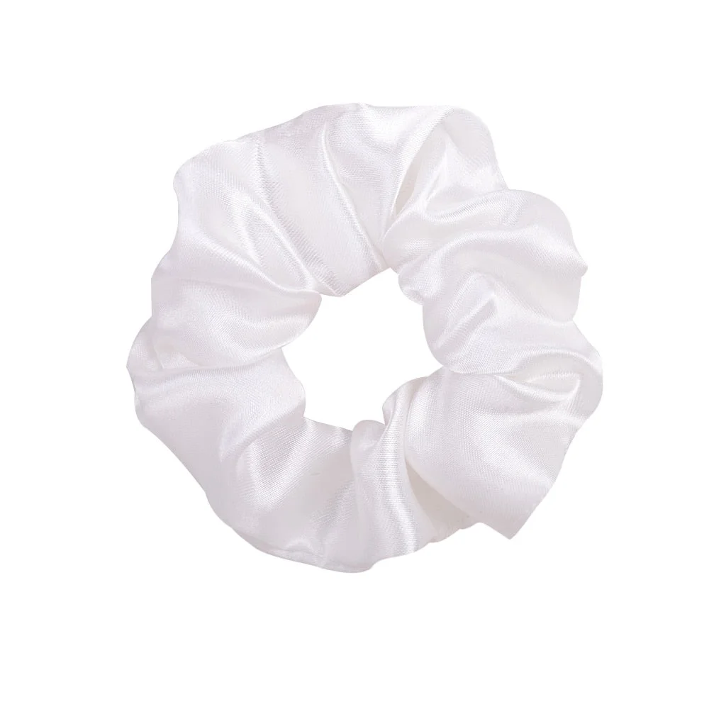 4 inches Women Multicolor Silk Scrunchie Elastic Handmade Hair Band Ponytail Holder Hairband Headband Hair Accessories