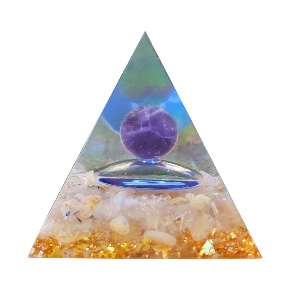 

5cm Natural Orgonite Pyramid Chakra, 501 Original