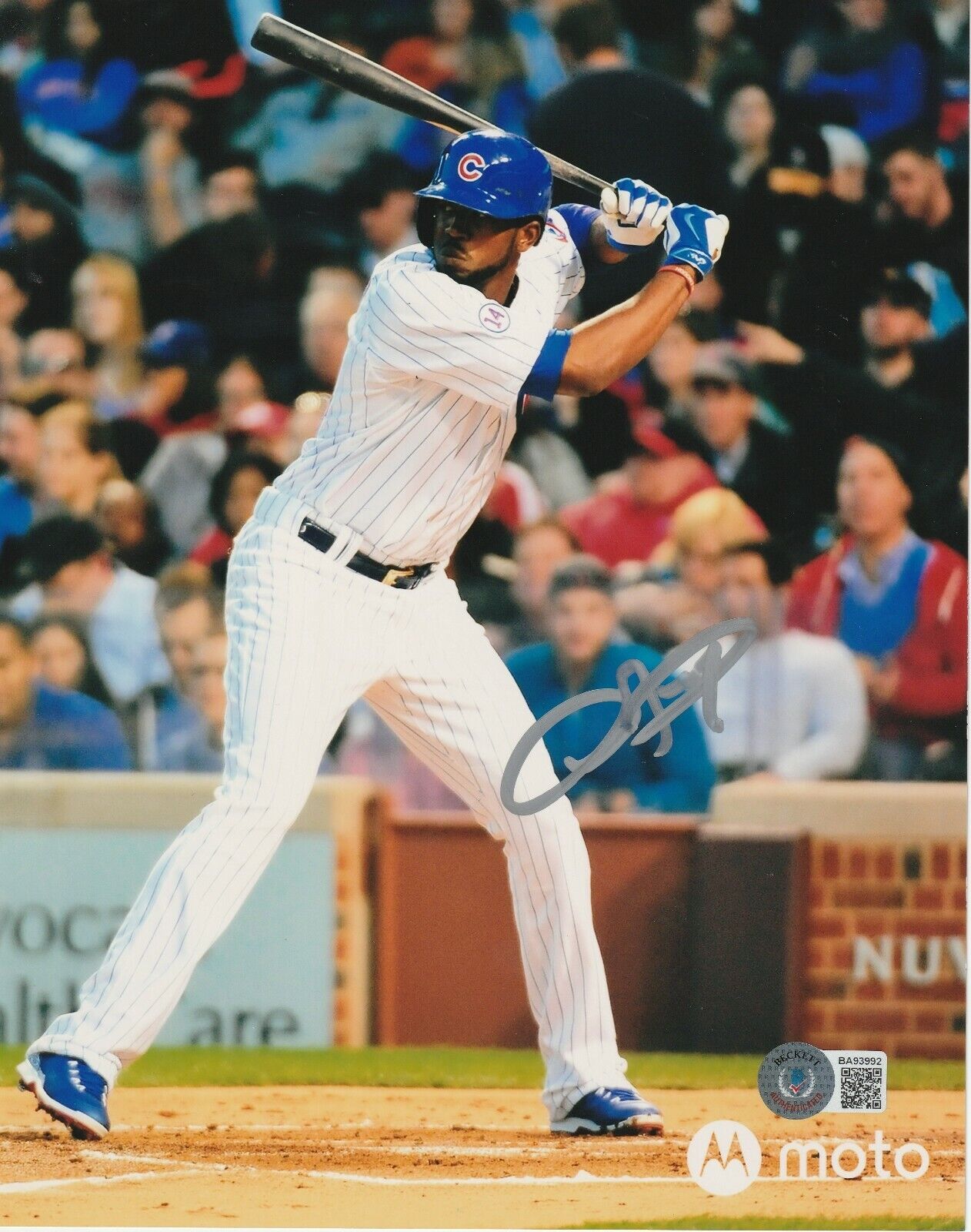 DEXTER FOWLER Signed Chicago CUBS 8x10 Photo Poster painting w/ Beckett COA (BAS)