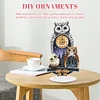 (US Local)Acrylic Special Shape Owl Diamond Painting Clock Ornaments Kit for Home Decor