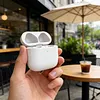 For Airpods 4th Generation Wireless Charger Case Replacement USB-C/Wireless Charging BT Earphones Charging Box 450mAh Headphone Storage Charger Box Without Earbuds