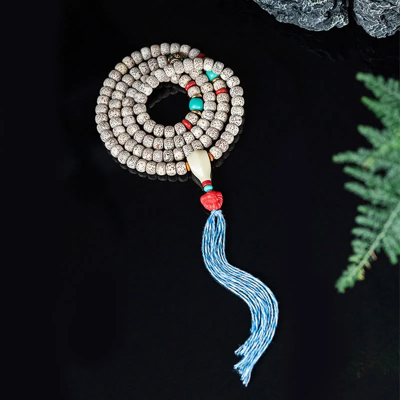 Tibetan 108 Mala Beads Bodhi Seed Elephant PiXiu Peace Bracelet