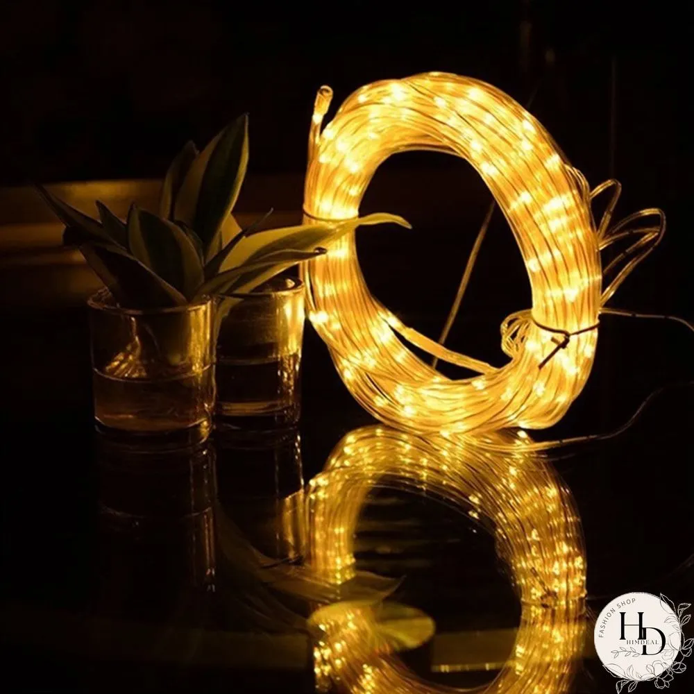 10M 100LED Solar Rope Tube for Garden Lights Waterproof IP67 50LED Solar Powered Lamp Christmas Wedding Lamp Outdoor String Light