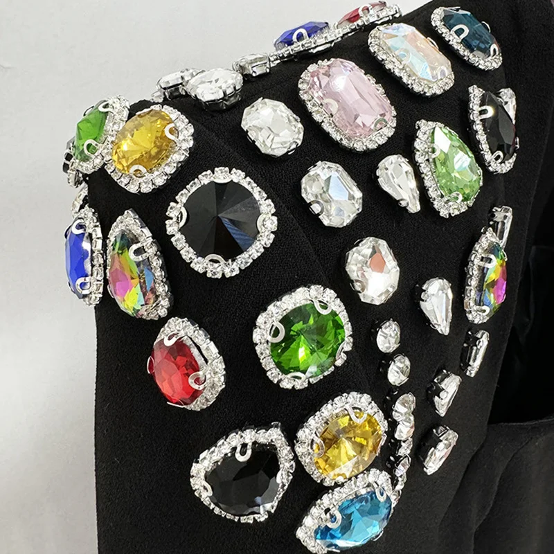 Nigikala Nigikala Star Temperament Elegant Heavy Industry Gems Diamond Long Sleeve Long Dress Dress Dress Dress