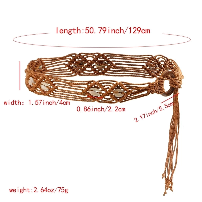Casual Elegant Minimalist Geometric Braid Women’s Woven Belts