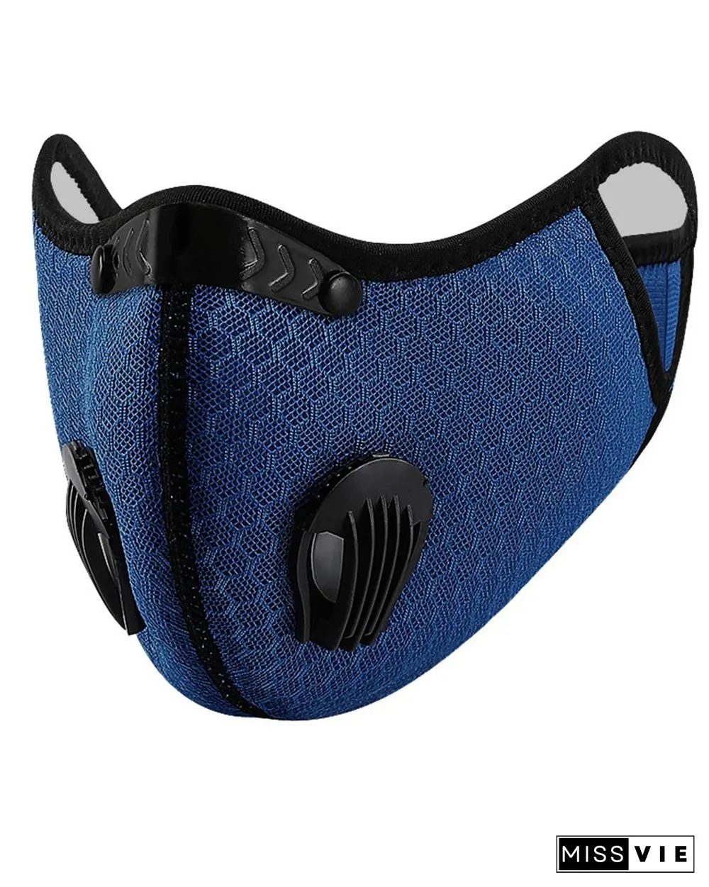 Solid Breathing Washable 2 Valves Face Mask (1 filters as gift)