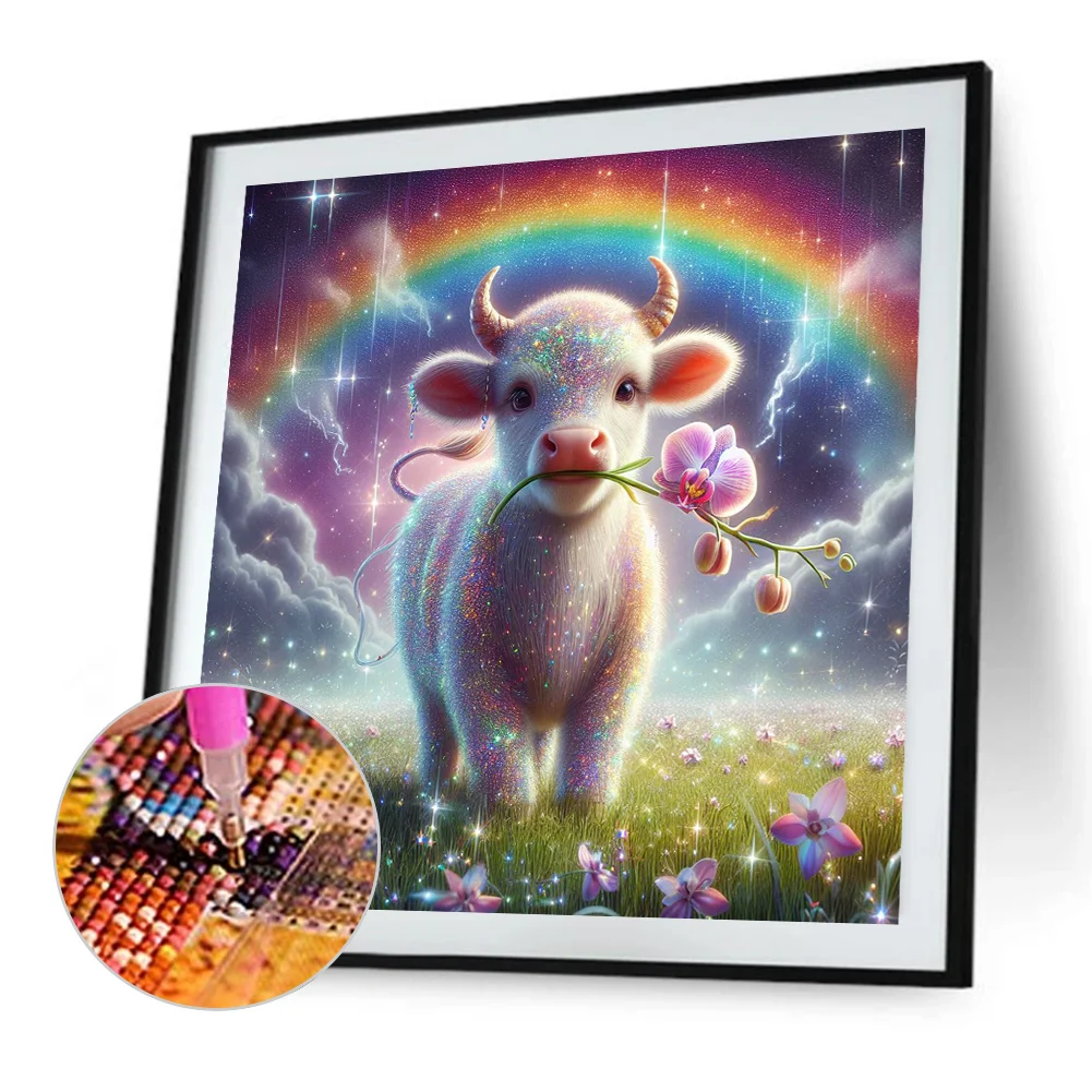 Diamond Painting - Full Square Drill - Cow(Canvas|40*40cm)