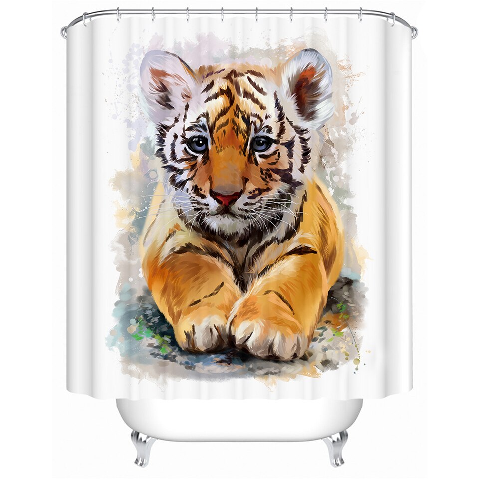 

Tiger - Print Shower Curtain, 180*200cm, 501 Original