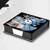 (US Local)5D DIY PU Snowman Diamond Painting Notecard Box Gem Art Sticky Note Holder