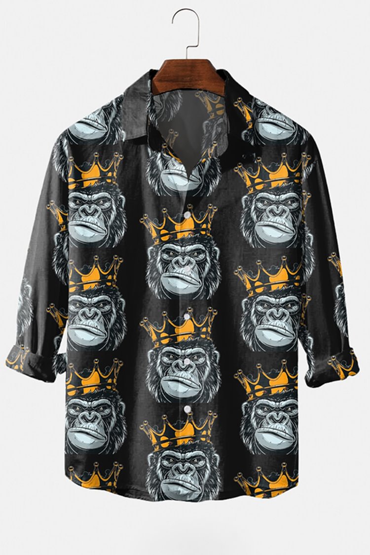 Fashion Men's Printed Long Sleeve Shirt