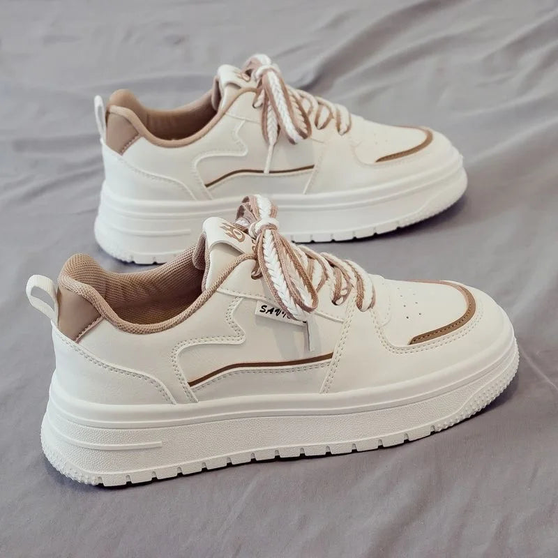Aiertu Designer Platform Running Sneakers Women Tennis Shoes Woman Walking Chunky Sneakers White Casual Slip on Vulcanized Shoes Aiertu