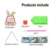 Diamond Painting Acrylic Single Side Drill Easter Rabbit Pendant For Home Garden Decor