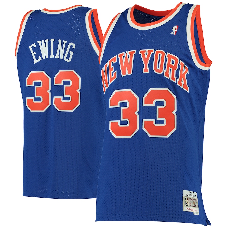 Patrick Ewing New York Knicks Mitchell & Ness 1991/92 Hardwood Classics Swingman Jersey - Blue mysite