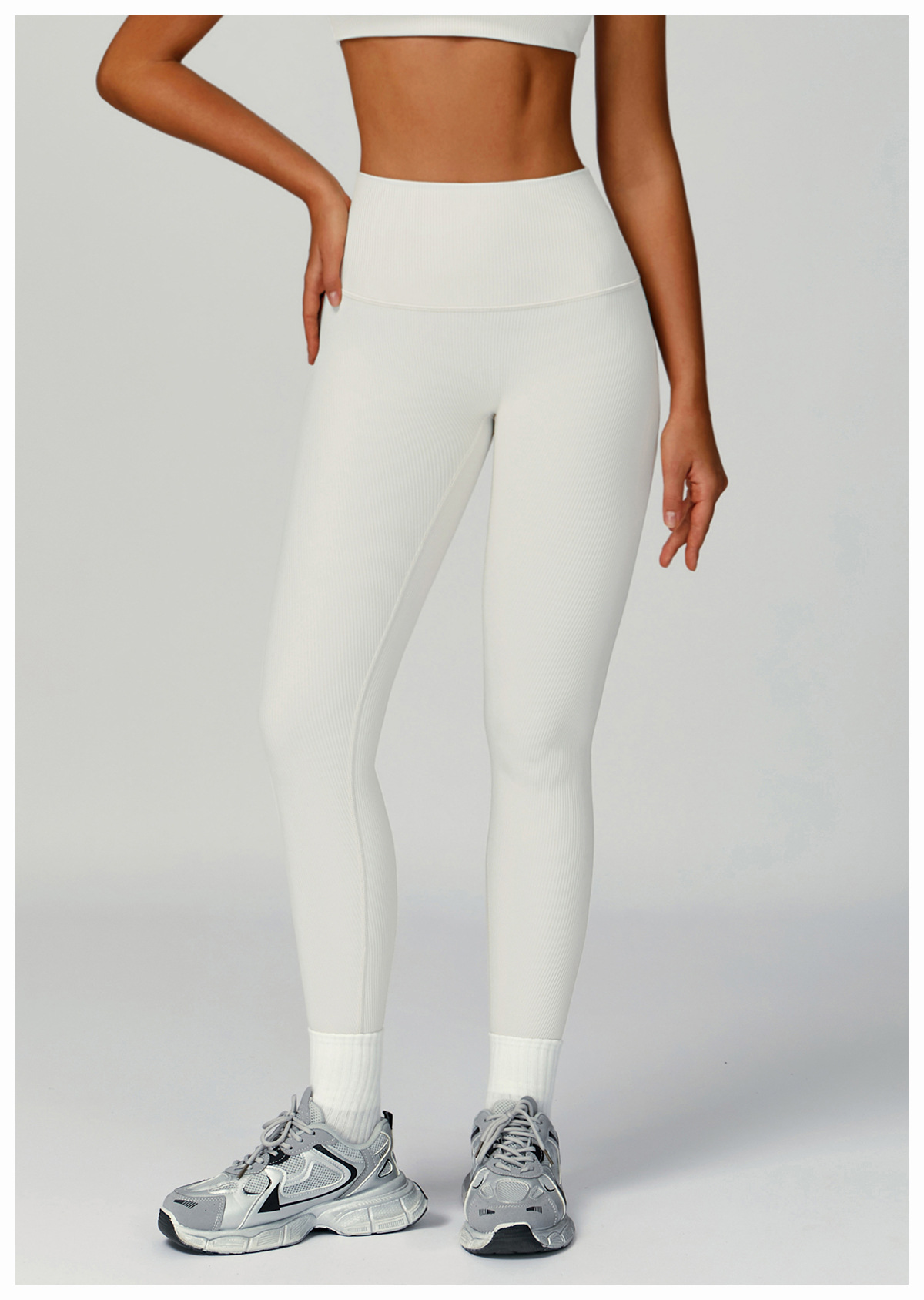 High-Waisted Ribbed Knit Leggings - HIGIANNA&reg;