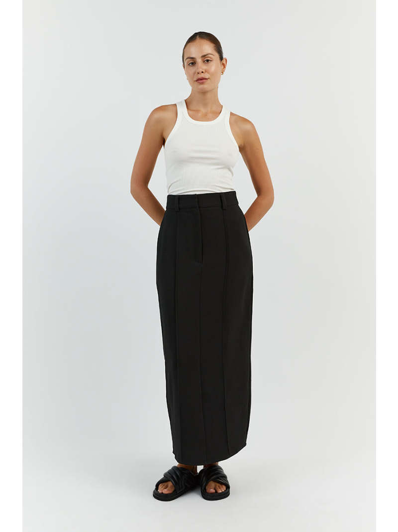 Ootddress Patchwork High Waist Slim Long Skirt Female Solid High Street Elegant Fashion Seamless Vintage White Women's Maxi Skirt