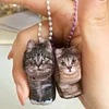 Customized Cat Dog Handmade Square Plushie Keychain Bag Charm Send Pics to bruce663@foxmail.com