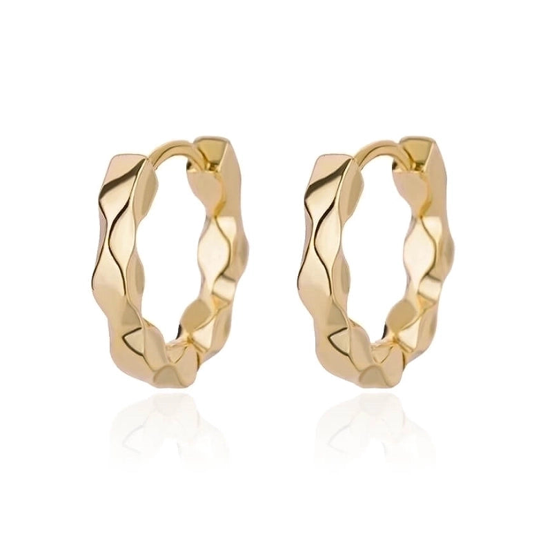 1 Pair Minimalist Solid Color Plating 304 Stainless Steel 18K Gold Plated Earrings