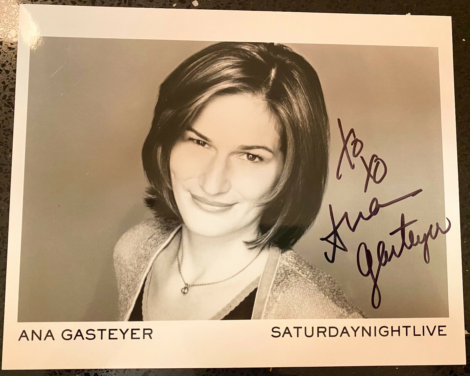 Ana Gasteyer Signed In-Person 8x10 B&W Photo Poster painting - Saturday Night Live, RARE