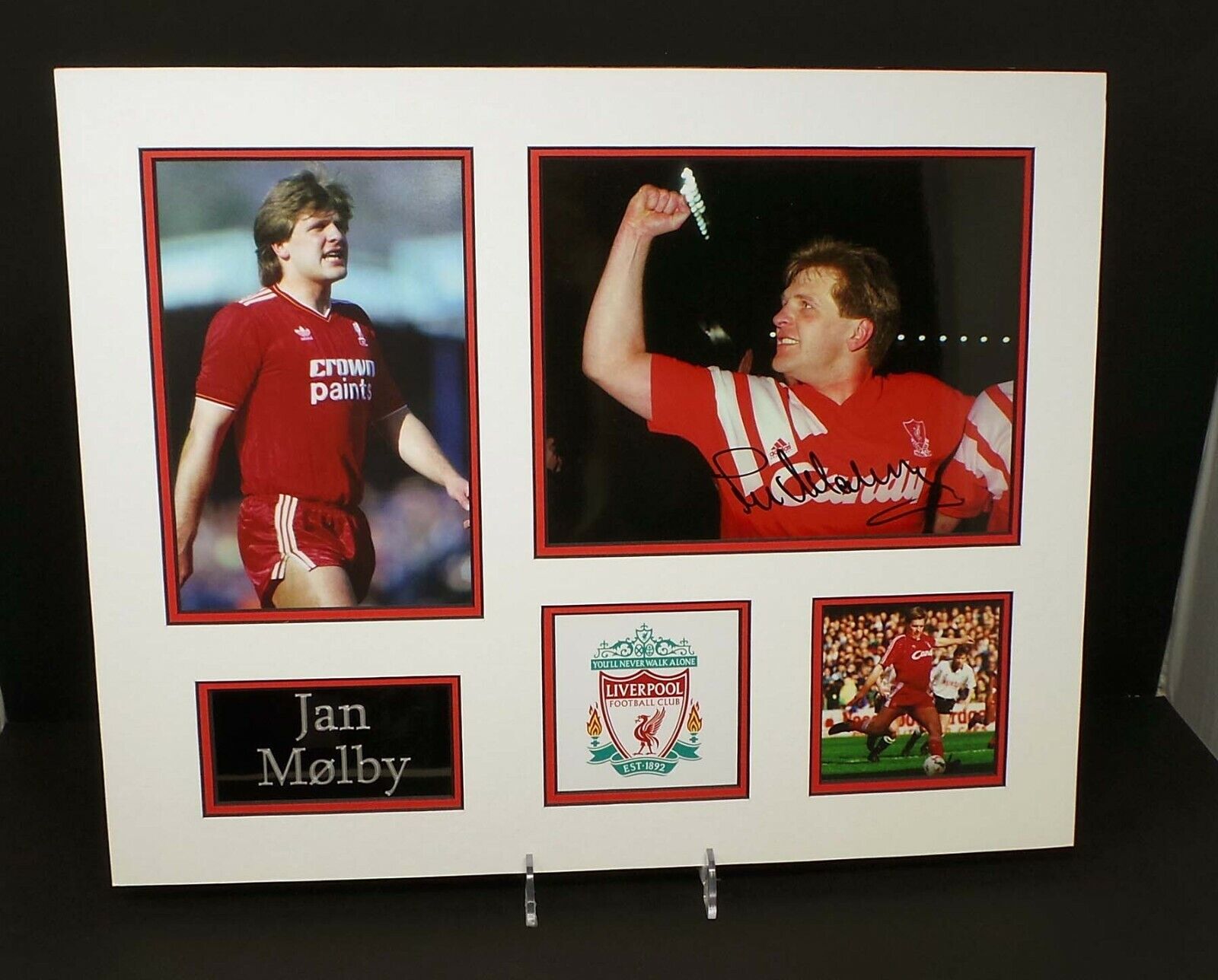Jan MOLBY Signed & Mounted Liverpool Cop Legend Photo Poster painting 20x16 Display AFTAL RD COA