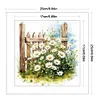 Daisy Fence-18CT Stamped Cross Stitch 25*25cm/9.84*9.84in tapestrymarket