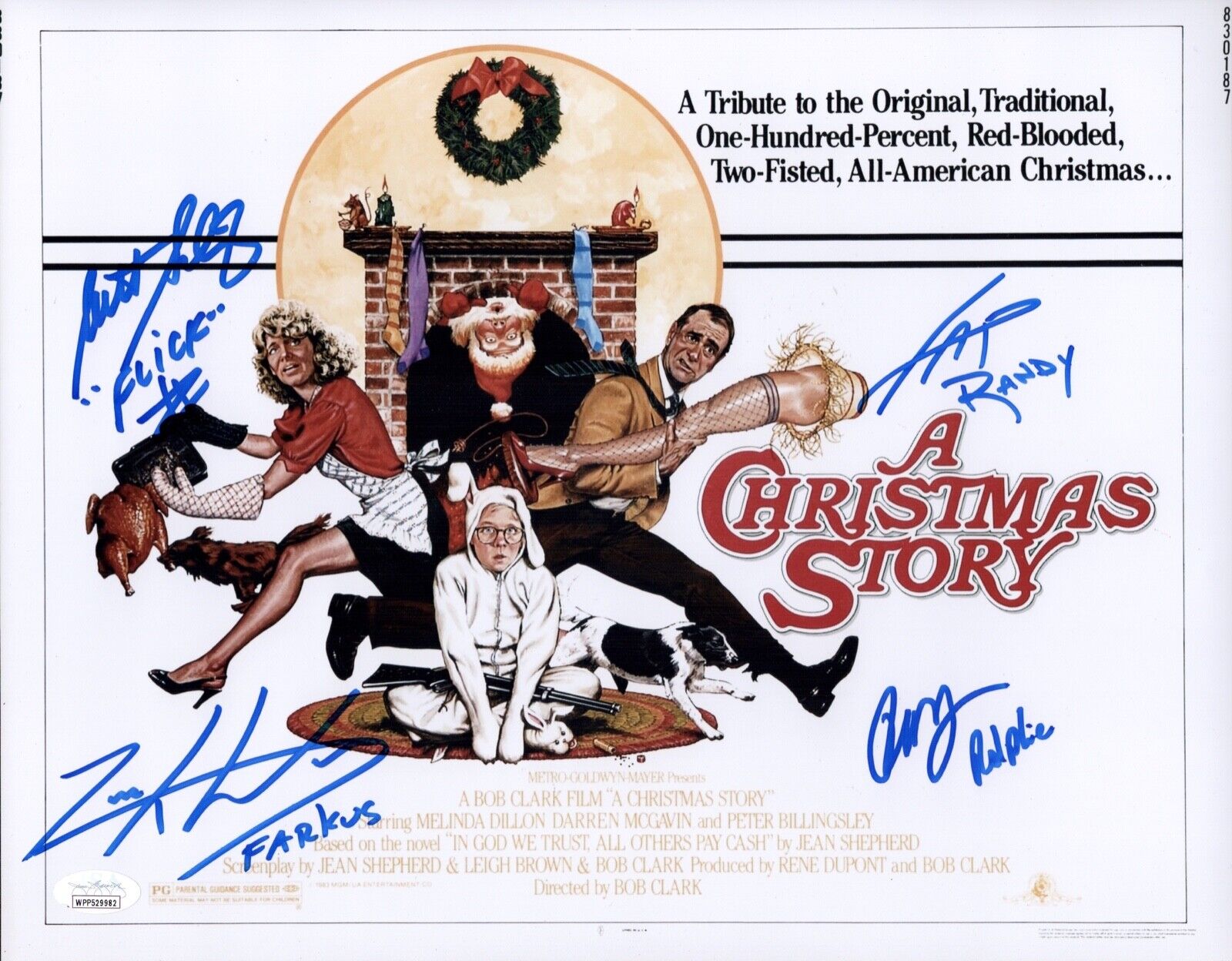 PETER BILLINGSLEY CAST x4 Signed 11x14 A CHRISTMAS STORY Photo Poster painting Autograph JSA COA