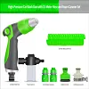 10-Mode Adjustable Garden Hose Nozzle With Coiled Spring Hose