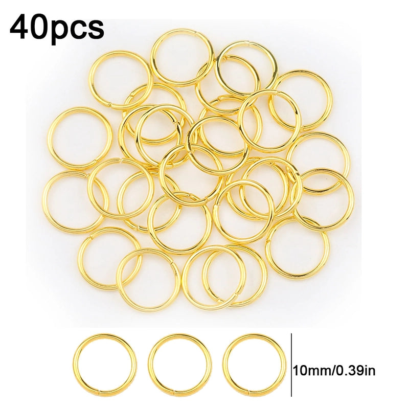 1 Set Diameter 3mm Diameter 4mm Diameter 5mm Alloy Solid Color Open Jump Rings Jewelry Accessories