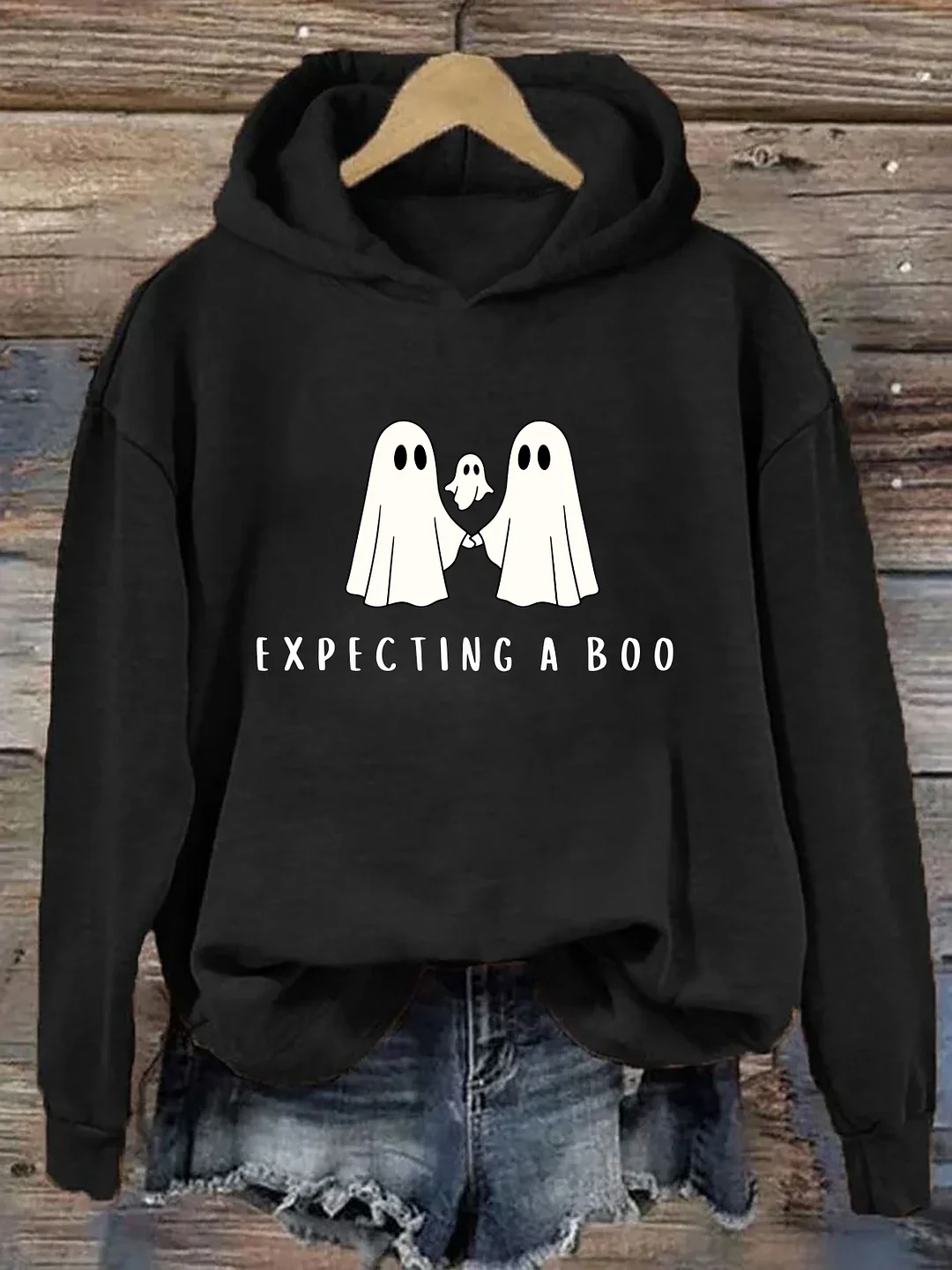 Pregnancy Announcement Halloween Hoodie