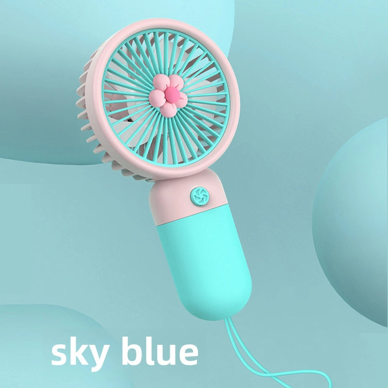 New Flower Mini Hand-held Small Fan Summer Fresh Portable Portable Portable Fan Usb Storage Electric Fan