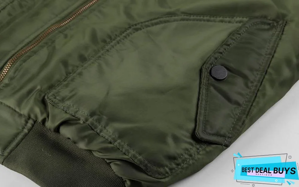 Men's Bomber Pilot Jacket Winter Parkas Army Military Motorcycle Jacket Cargo Outerwear Air Force Army Tactical Coats