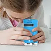 Pocket Microscope Built-in LED Light 60X-180X LED Pocket Microscope with 60x-180x Magnification for Children Students Adults Laboratory School