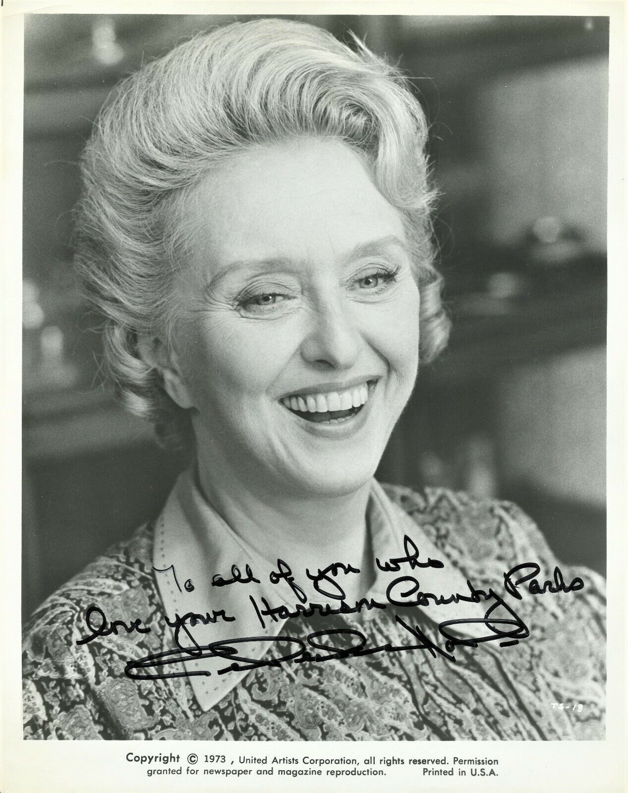 Lovely CELESTE HOLM Signed Photo Poster painting