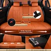 FLORICH Car Seat Covers Full Set, Leather Seat Covers for Cars, Orange Seat Cover, Waterproof Car Seat Cushion Universal Car Seat Protector Front Seats and Back Fit for Most Cars Trucks SUVs