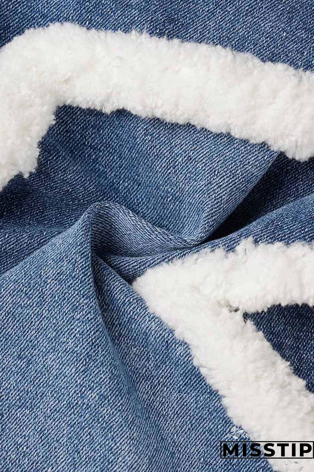 Light Blue Casual Solid Patchwork Mid Waist Regular Denim Jeans