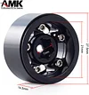 AMK Brass 1.0 Beadlock Wheel- Negative Offset Wheels for 1/18 TRX4M SCX24 Gladiator Bronco C10 JLU Deadbolt SCX24 1/24 Crawler,W1005(4pcs,Grew)