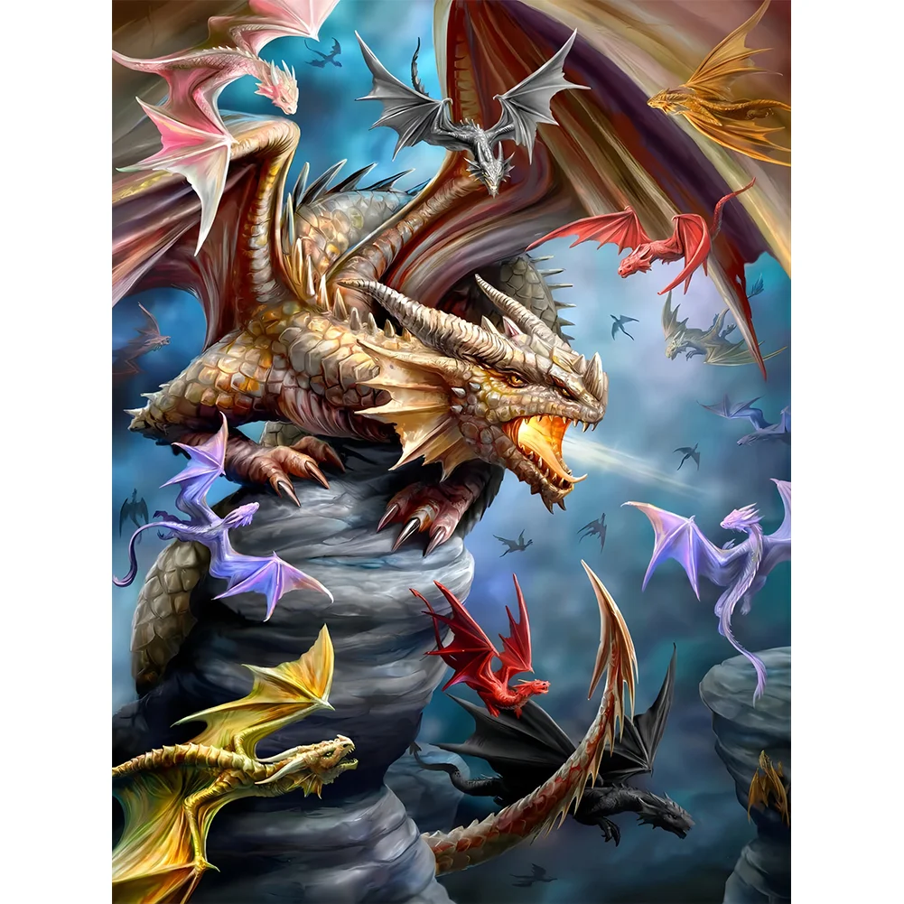 Dragon - 11CT Stamped Cross Stitch(40*50cm)