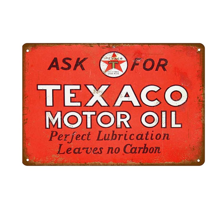 Texaco Motor Oil - Vintage Tin Signs/Wooden Signs - 20*30cm/30*40cm