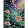 Lotus-11CT Stamped Cross Stitch 60*80cm/23.62*31.5in(Big Size) tapestrymarket