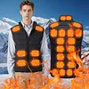 28 Heating Zone Smart Electric Heated Vest USB/DC Stand Collar Thermal Waistcoat