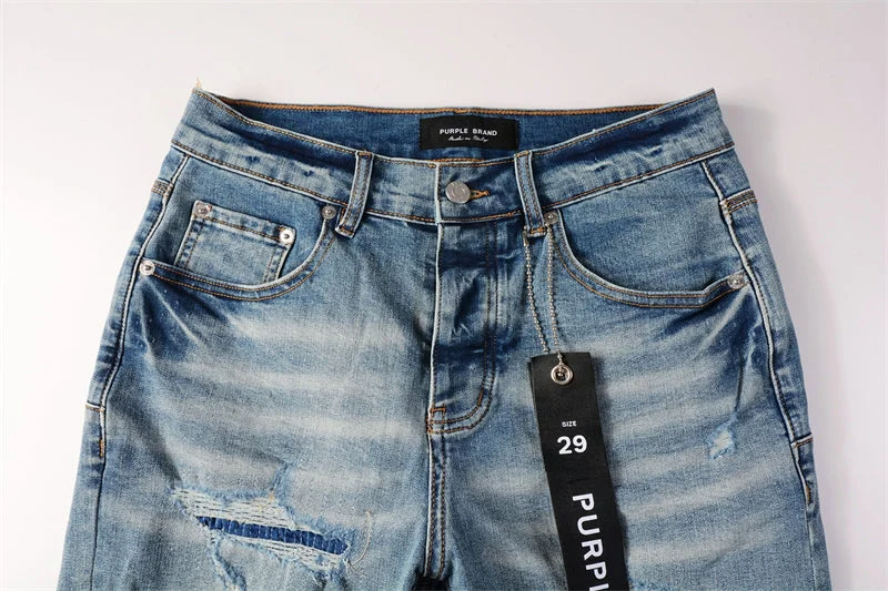 Purple Fashion Jeans 5013