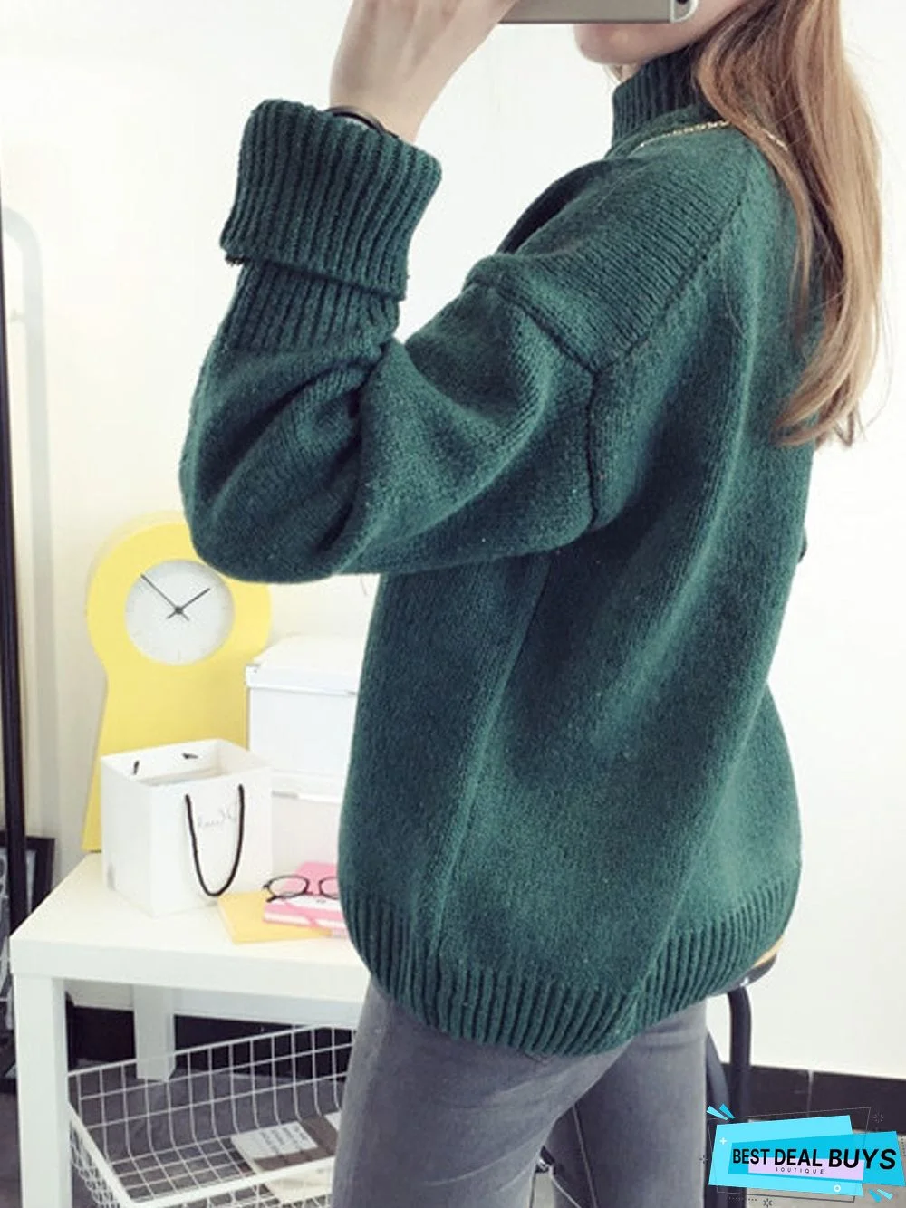 High Neck Pullover Female Loose Sweater