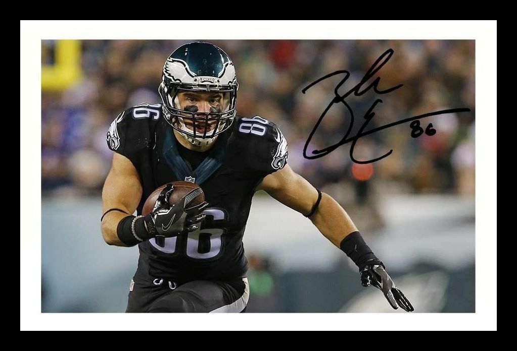 Zach Ertz - Philadelphia Eagles Autograph Signed & Framed Photo Poster painting