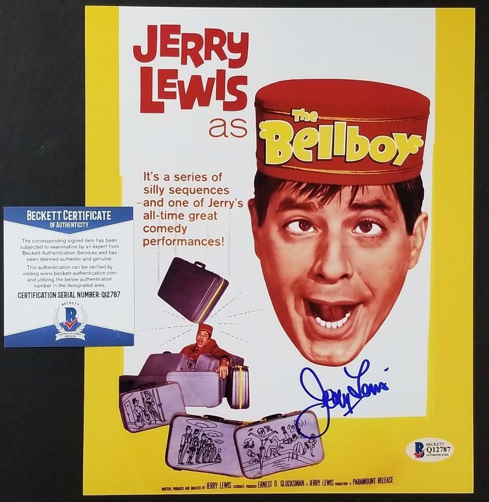 Jerry Lewis signed 8x10 Photo Poster painting Autograph The Bellboy ~ Beckett BAS COA