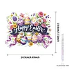 Diamond Painting Acrylic Single Side Drill Easter Egg Pendant Charms Kits for Adults Home Window Decor