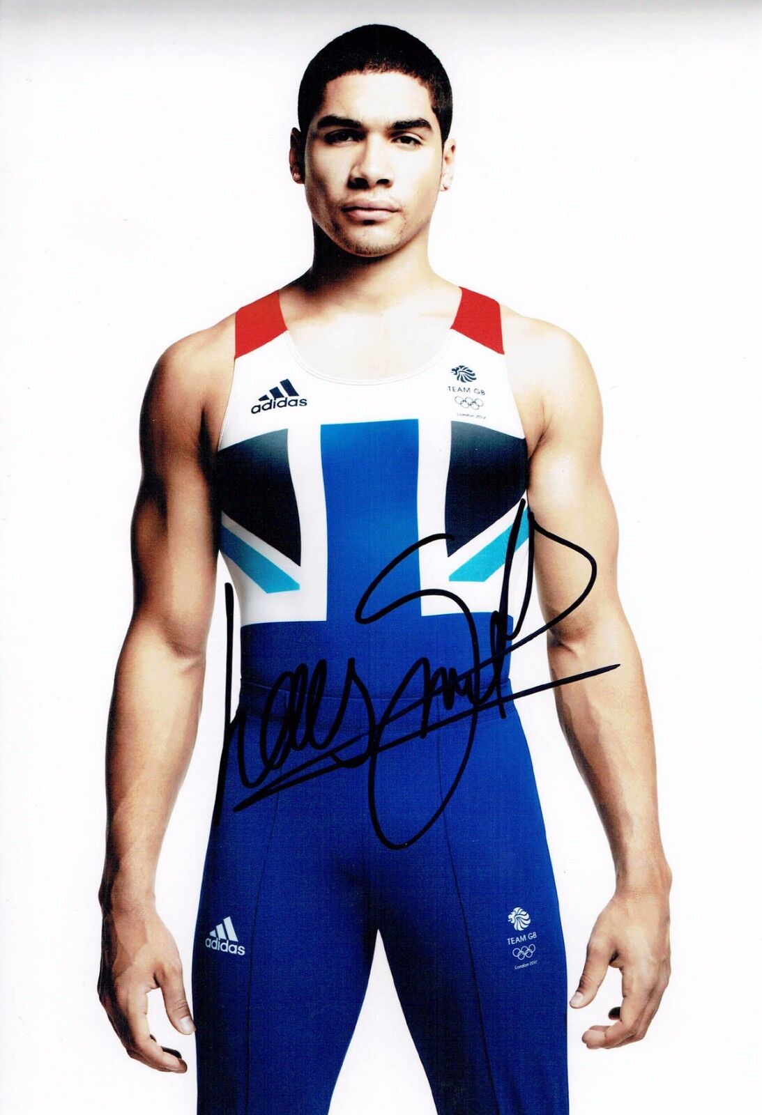 Louis SMITH Autograph Signed 12x8 Photo Poster painting AFTAL COA Olympic Gymnast Medal Winner