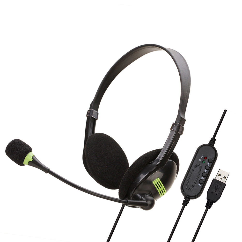 

SY440MV USB Computer Headset with Microphone In-Line Control Headphones, 501 Original