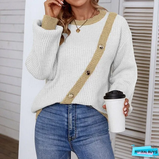 Casual Patchwork Sweater