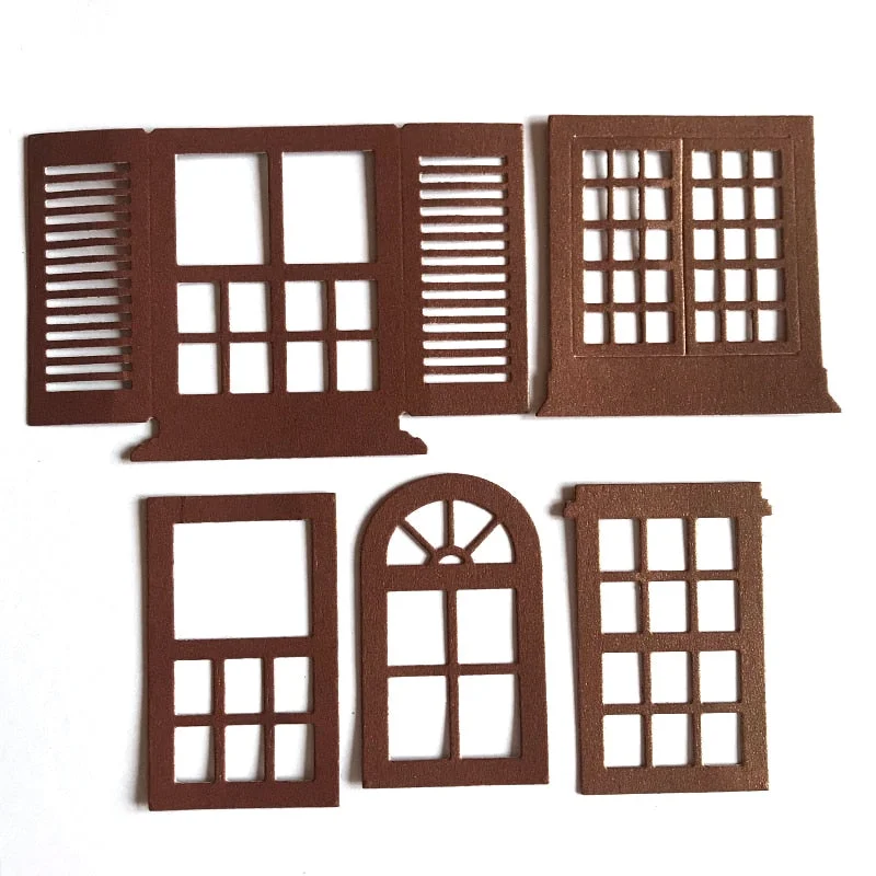 TOP EXPRESSION 5PCS Windows Metal Cutting Dies DIY Scrapbooking Embossing Album Paper Card Making Dies Cutting Stencils