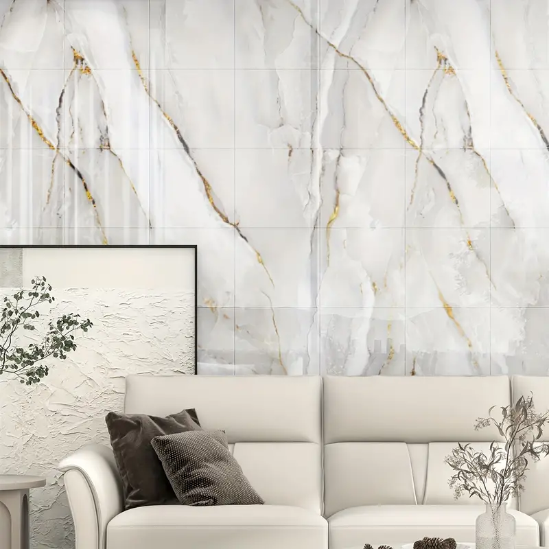 10pcs self adhesive wall tiles waterproof and moisture proof pvc wall decoration 11 8x11 8 inches each 0 9m2 coverage artificial marble tile stickers for kitchen and bathroom renovation details 7